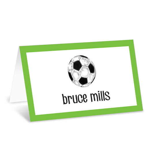 Soccer Folded Enclosure Cards